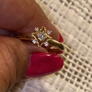Tiffany & Co. Gold Star Ring with Diamonds